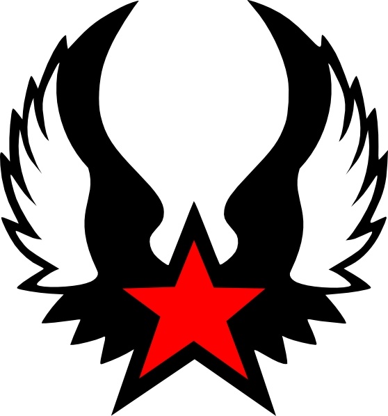 558x598 Red Winged Star Clip Art Free Vector In Open Office Drawing Svg