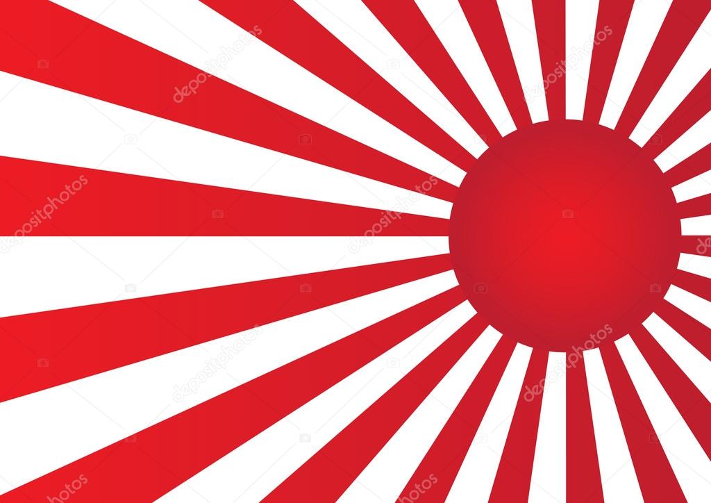1024x724 Red Sun With Ray On White Background Japan Flag Style. Stock