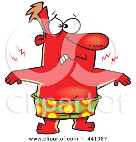 450x470 Royalty Free (Rf) Sun Burn Clipart, Illustrations, Vector Graphics