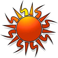 225x225 Sun Clipart