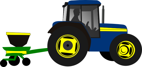 600x286 Back View Of A Tractor Clipart