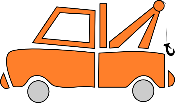 600x355 Orange Tow Truck Clip Art