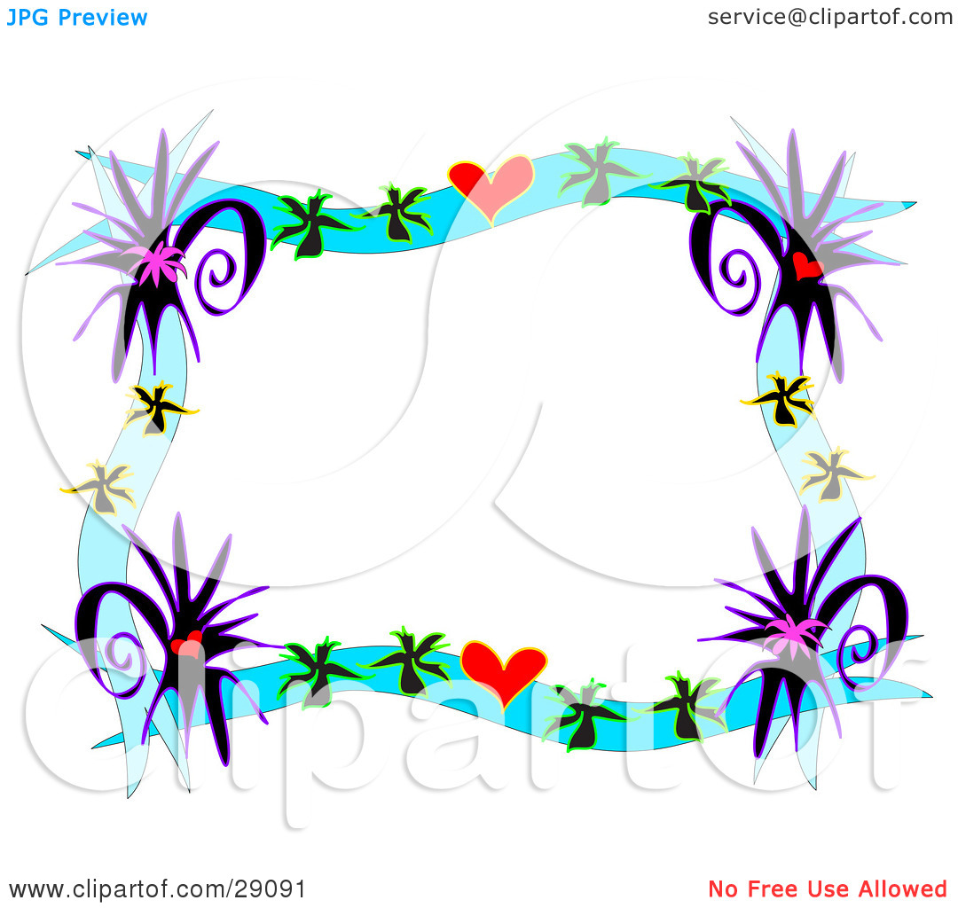 1080x1024 Red Flower Clipart Blue