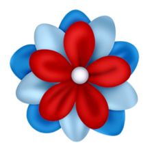 222x222 Flower Clipart Red And Blue