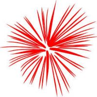 200x200 Red White And Blue Fireworks Clipart