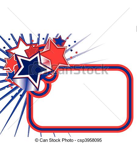 450x470 Red White Blue Stars Banner