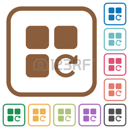 450x450 Redo Component Operation Simple Icons In Color Rounded Square