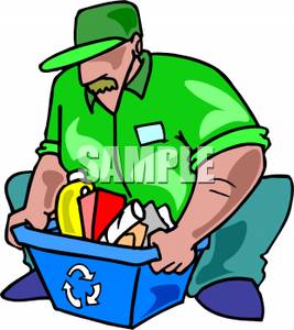 267x300 Man Clipart Recycling