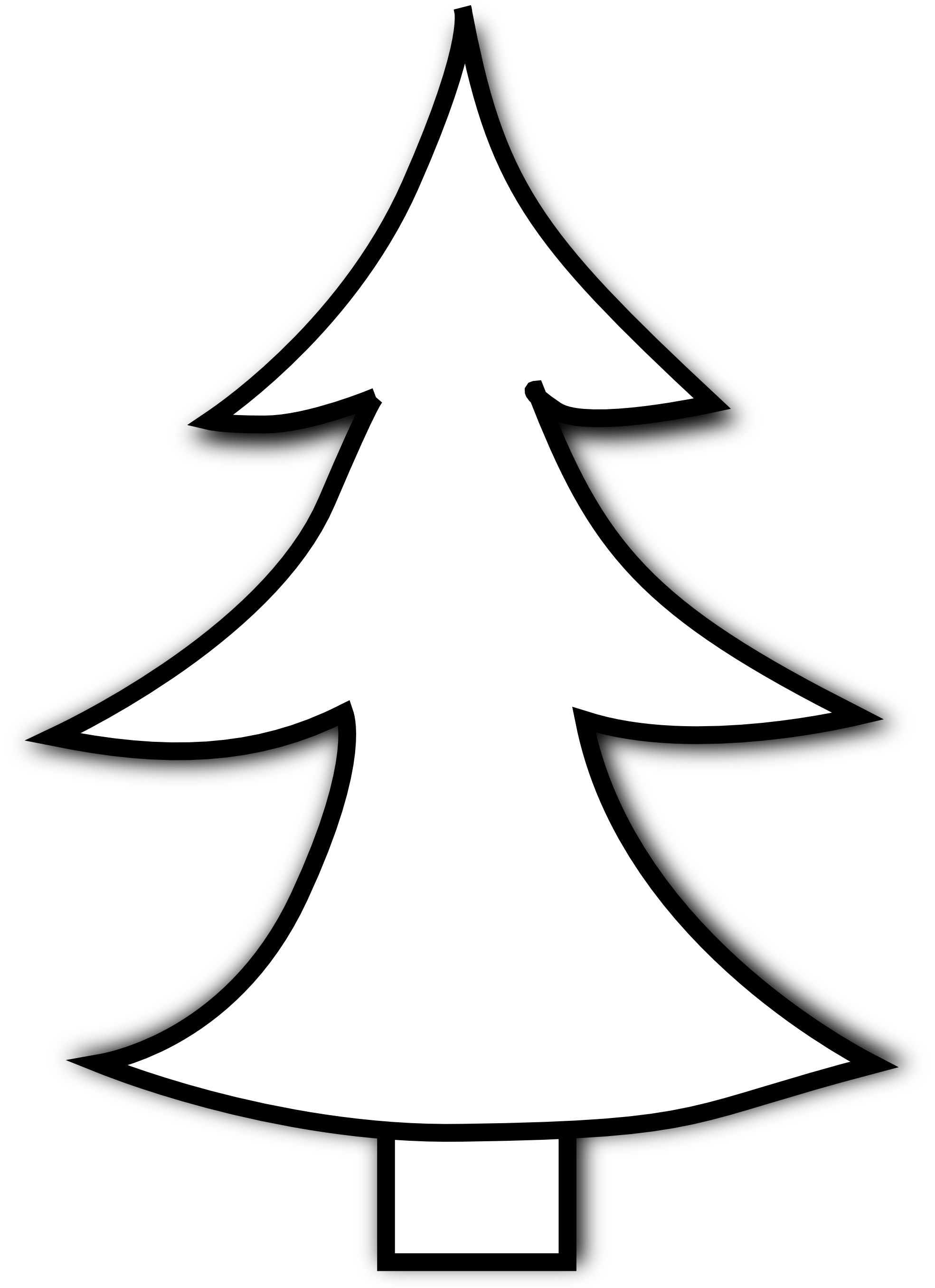 1969x2712 Fir Tree Clipart Black And White