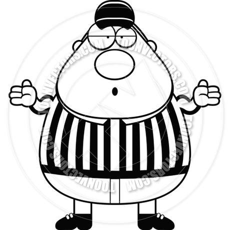 460x460 Confused Referee (Black And White Line Art) By Cory Thoman Toon