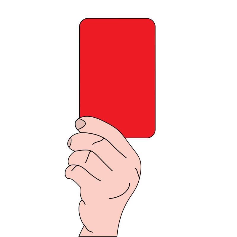 800x800 Free Clipart Referee Showing Red Card Casino
