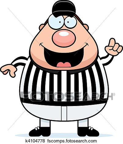 403x470 Clip Art Of Referee Making Call K4104778