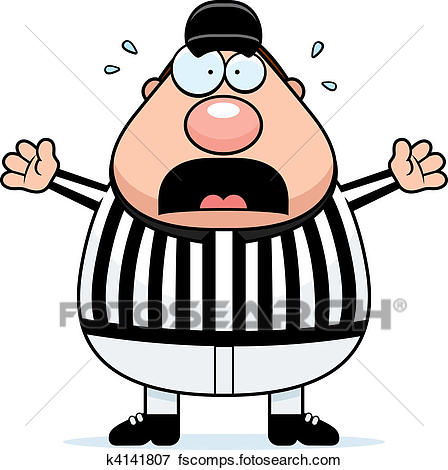 448x470 Clip Art Of Scared Referee K4141807