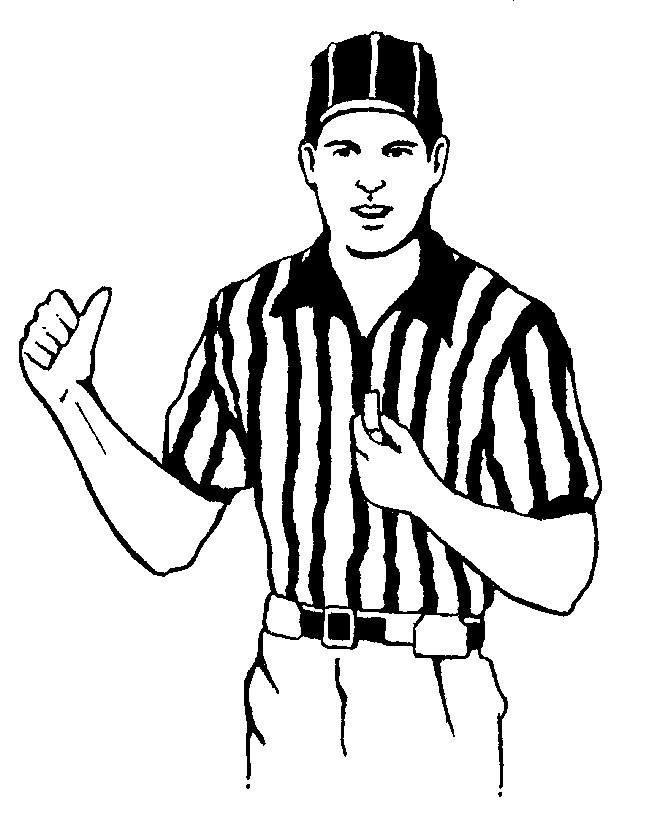 656x823 Black And White Football Referee Clipart