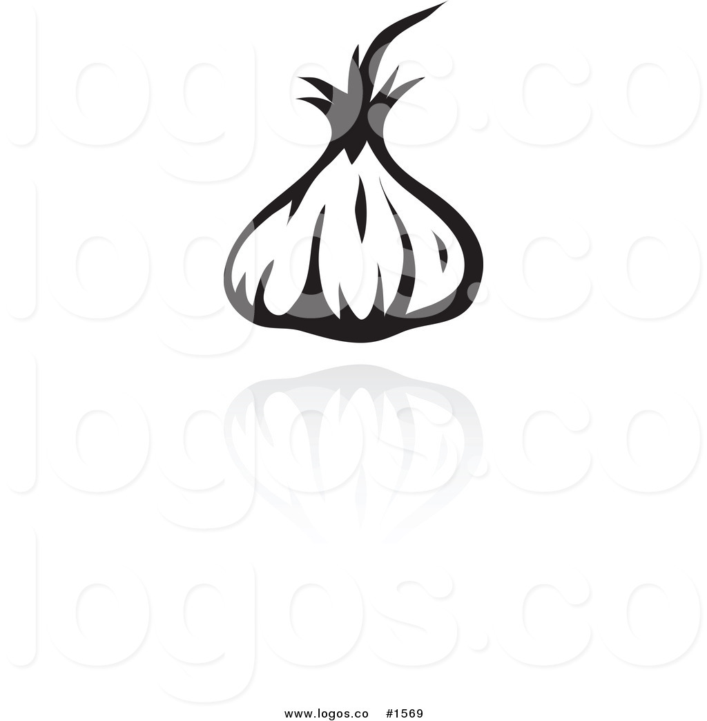 1024x1044 Royalty Free Black And White Garlic And Reflection Logo By Cidepix
