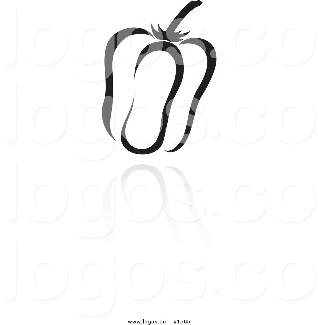 1024x1044 Royalty Free Vector Black And White Bell Pepper Icon