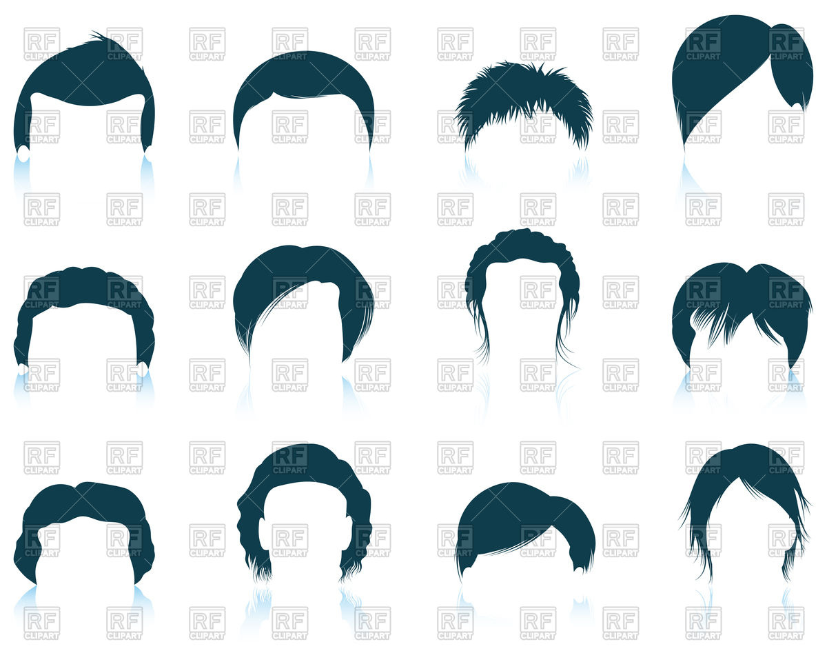 1200x960 Illustration Of A Set Of Twelve Male Hairstyles Icons