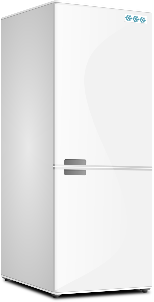 306x599 White Refrigerator Clip Art