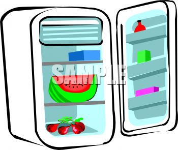 350x295 Cleaning Out Refrigerator Clipart