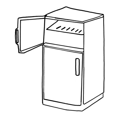 448x435 Fridge Pictures Clip Art
