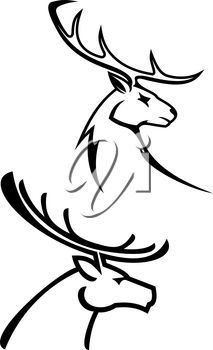 213x350 Reindeer Clipart Black And White Hostted Reindeer