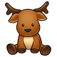 220x220 Reindeer Clipart Free