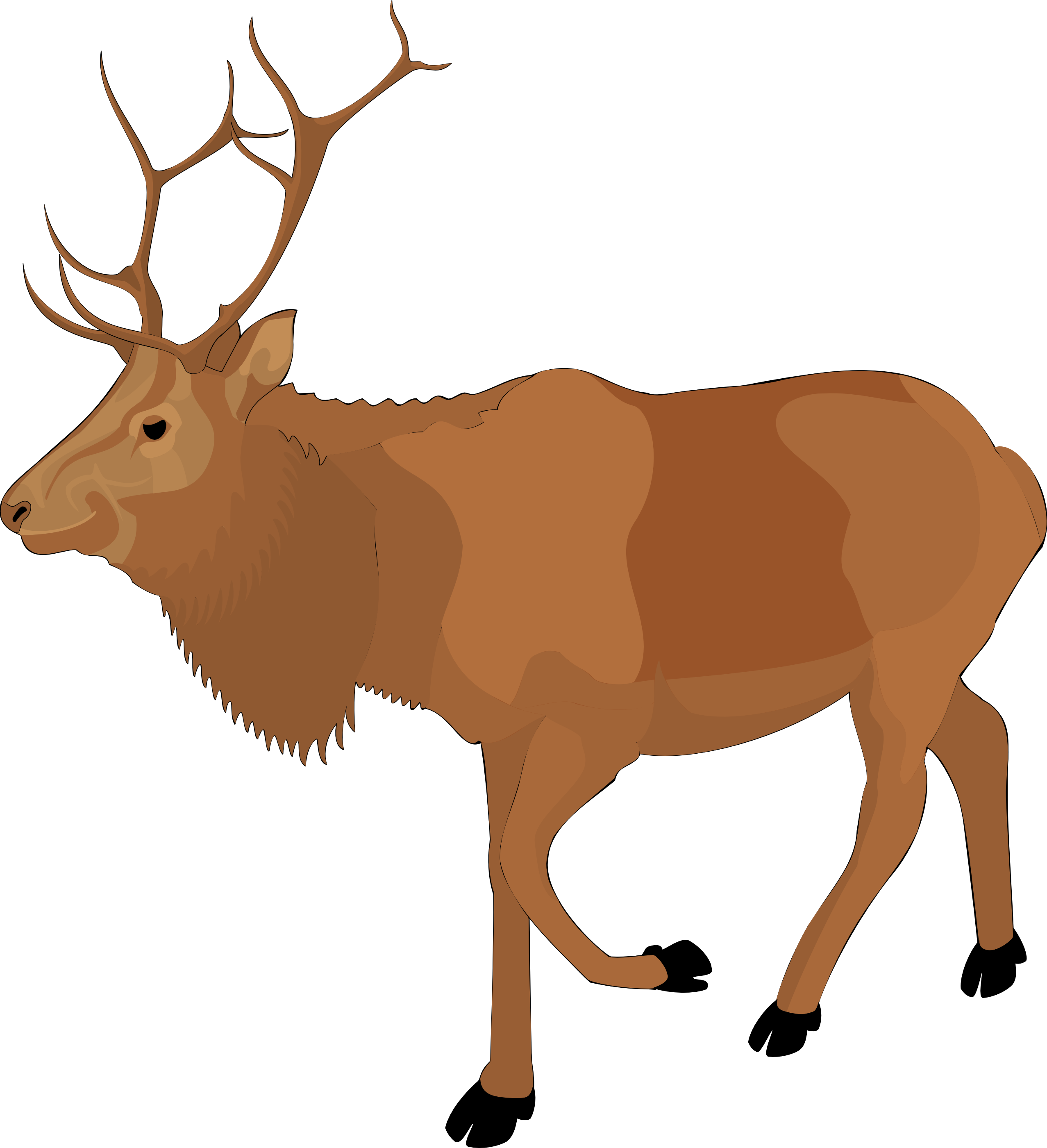 2555x2801 Reindeer Clipart