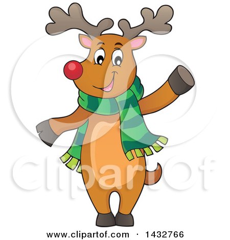 450x470 Clipart Four Christmas Reindeer Faces