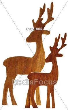 236x380 Free Reindeer Wood Patterns Reindeer Figurines Made Wood Clipart