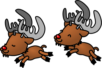 400x266 Free Christmas Reindeers Clipart Graphics And Images