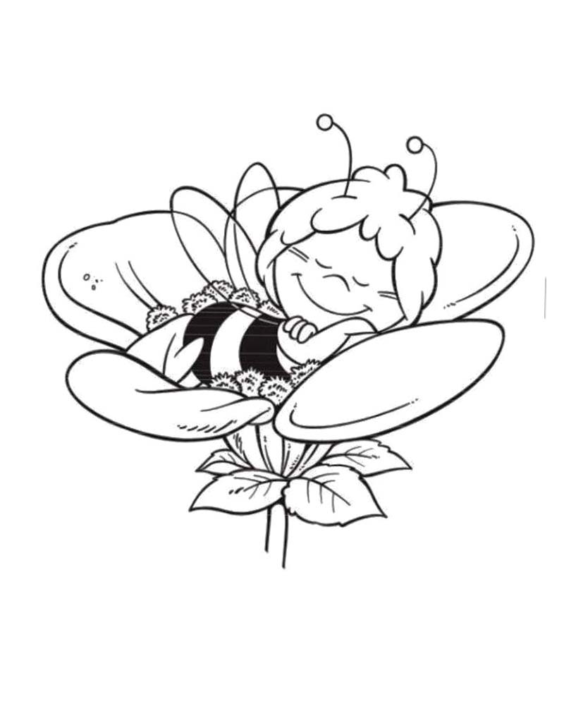 800x1032 Bee Coloring Pages