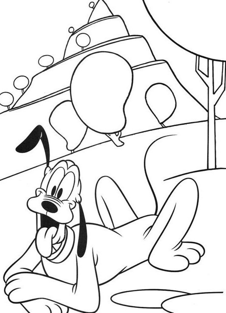 888x1231 Relaxing Pluto Coloring Pages Cartoon Coloring Pages
