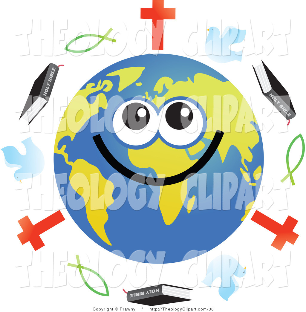 1024x1044 Clip Art Of A Global Face Character With Christian Religious