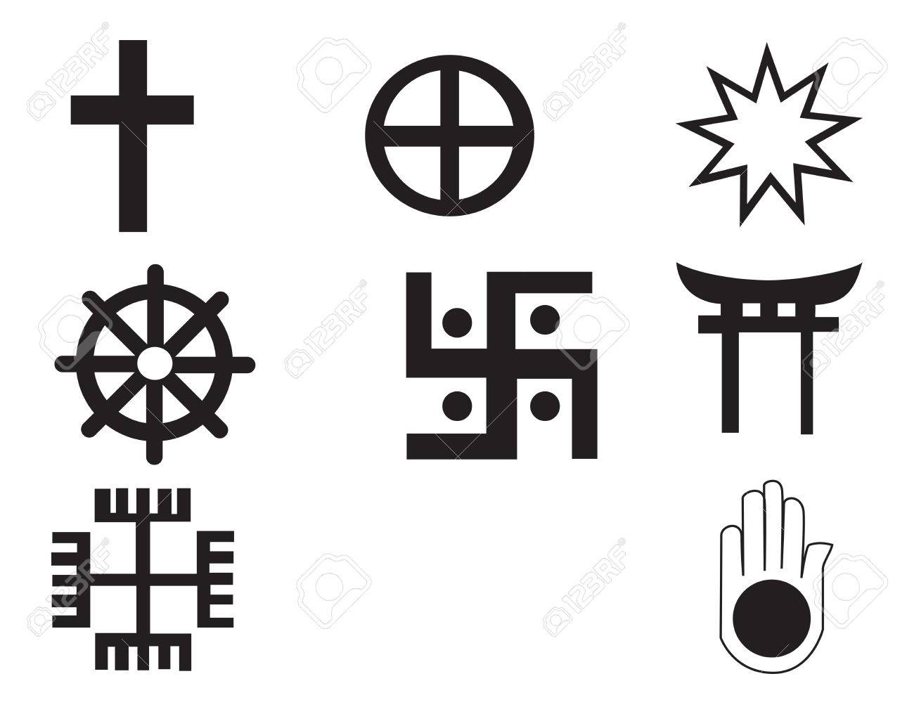 1300x1016 Different Religions Symbols Royalty Free Cliparts, Vectors,