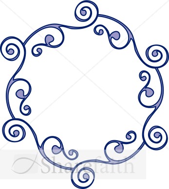 347x388 Scrolling Purple Border Christian Christmas Borders