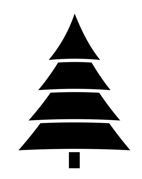 476x600 Small Black And White Christmas Clip Art