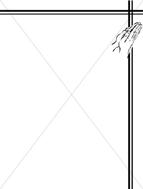 462x612 Praying Hands Frame Religious Borders