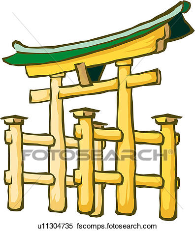 396x470 Clipart Of Japanese Religious Spot U11304735