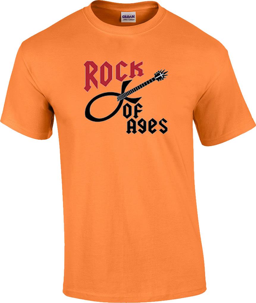 861x1020 Christian Rock Of Ages Guitar Music Cross Religious T Shirt Ebay