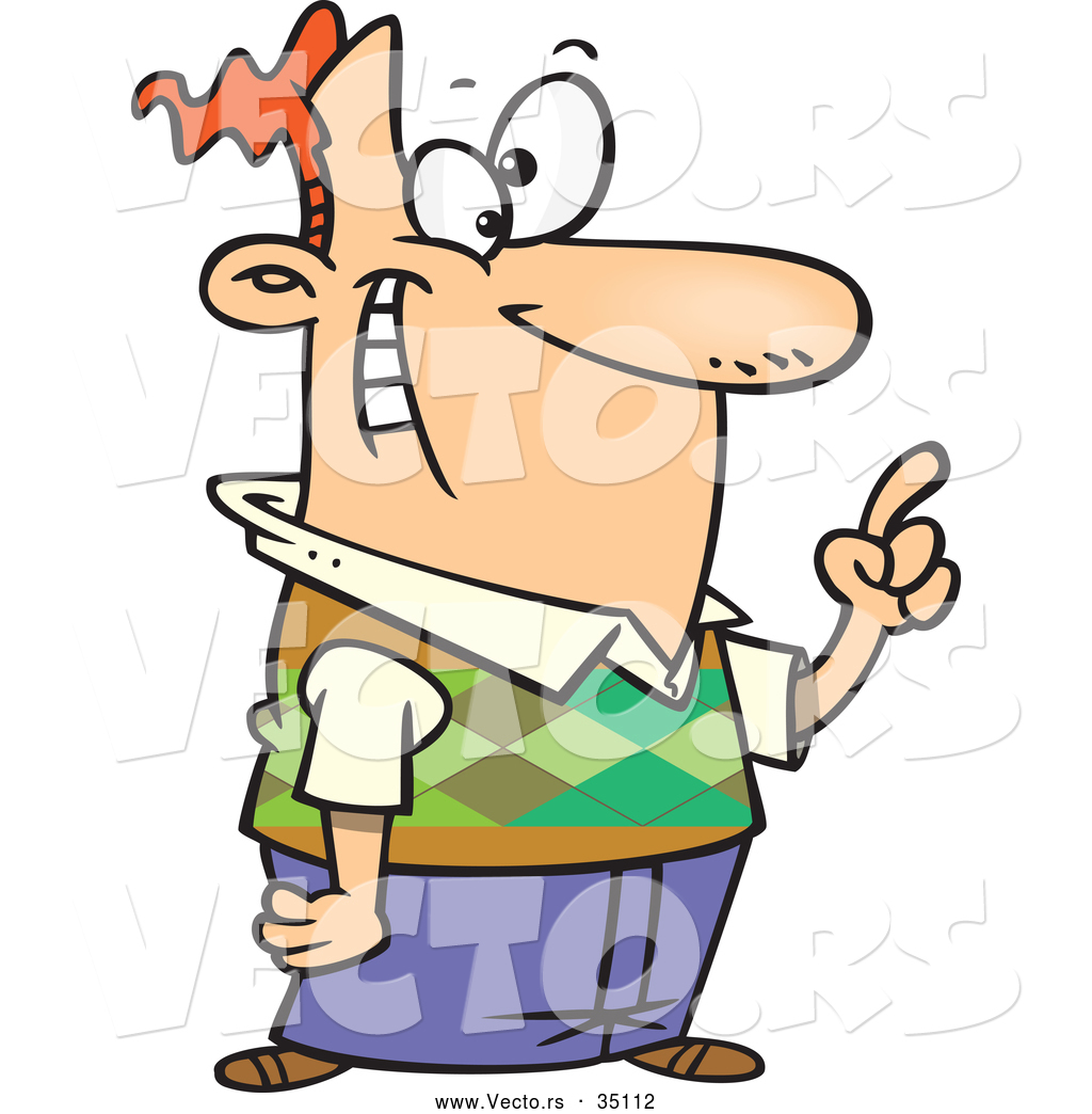 1024x1044 Vector Of A Smiling Wacky Cartoon Man Pointing His Finger Towards
