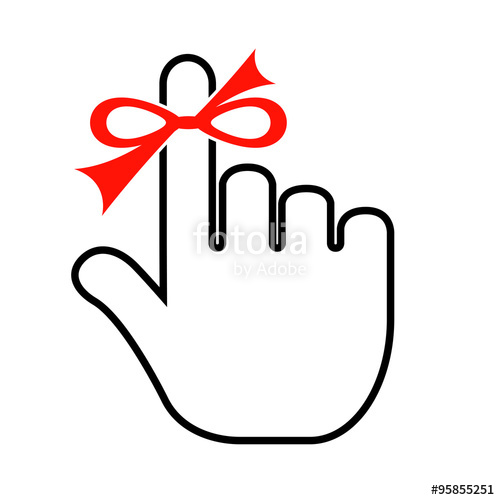 500x500 Reminder String Around Finger Stock Image And Royalty Free Vector