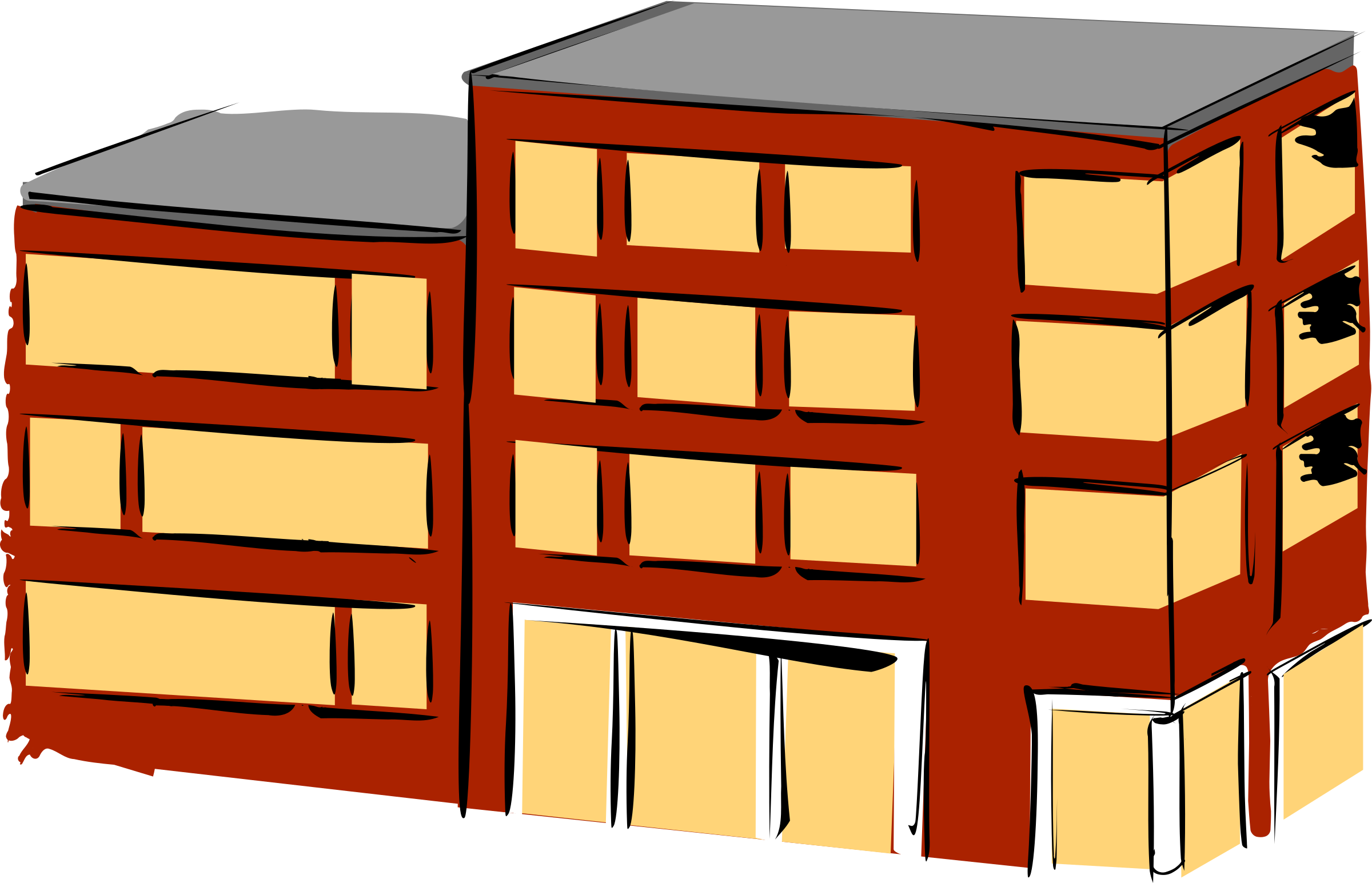 2400x1545 Apartment Building Clip Art