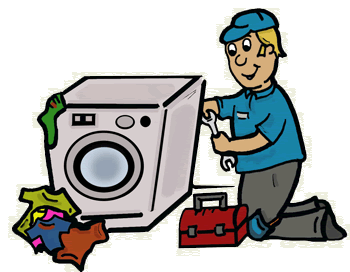 350x272 Full Version Of Repairman Fixing Washing Machine Clipart