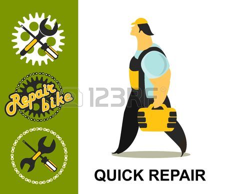 450x388 96 Bicycle Repairman Cliparts, Stock Vector And Royalty Free