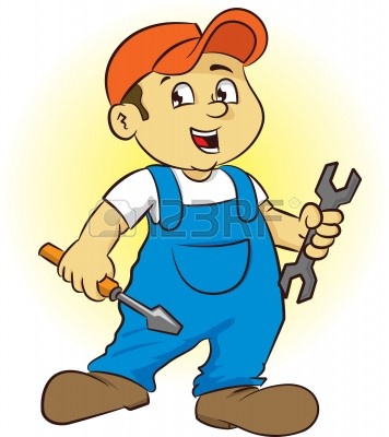 356x400 Repairman Clipart