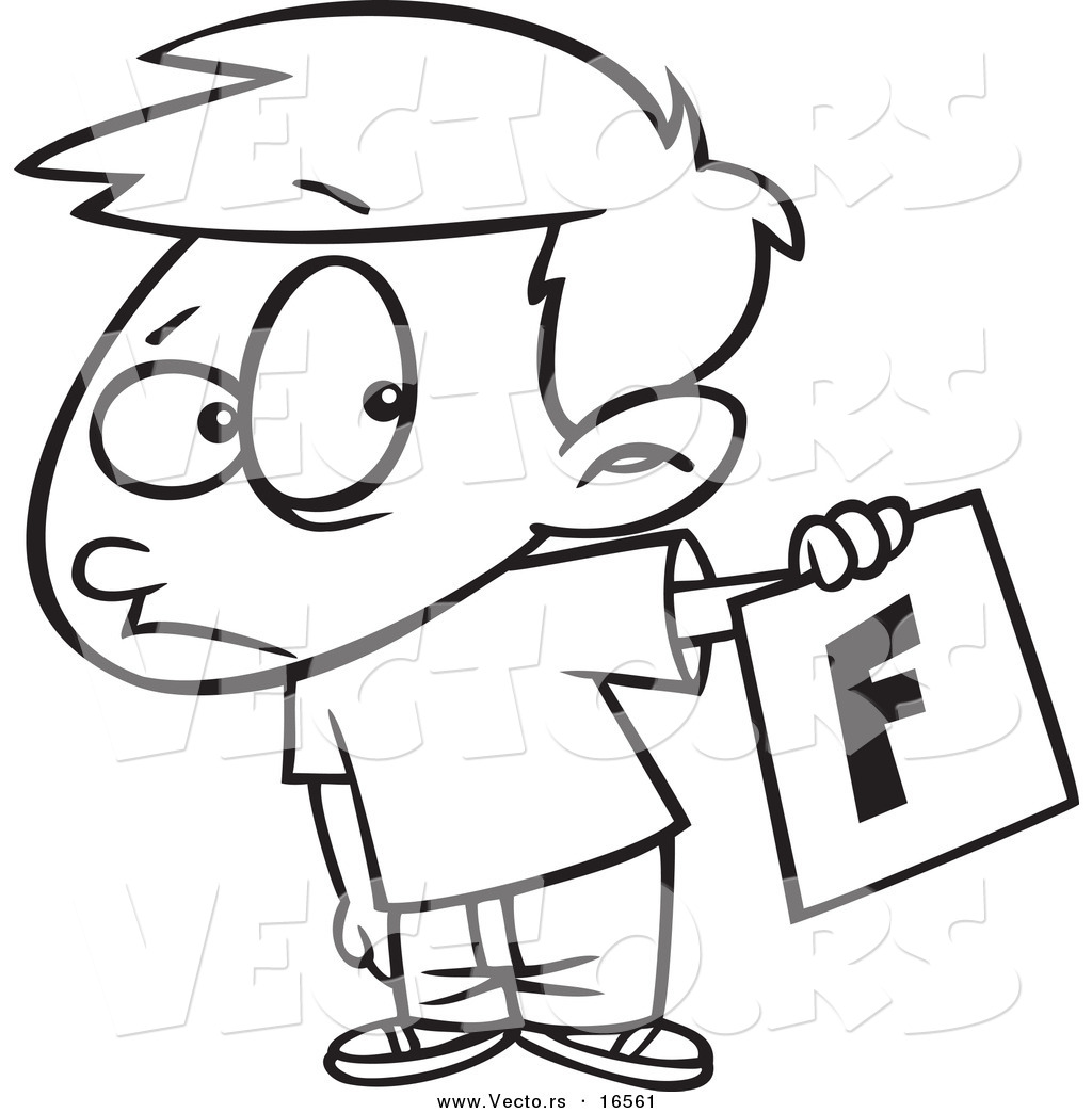 1024x1044 Vector Of A Cartoon Nervous School Boy Holding Out A Bad Report