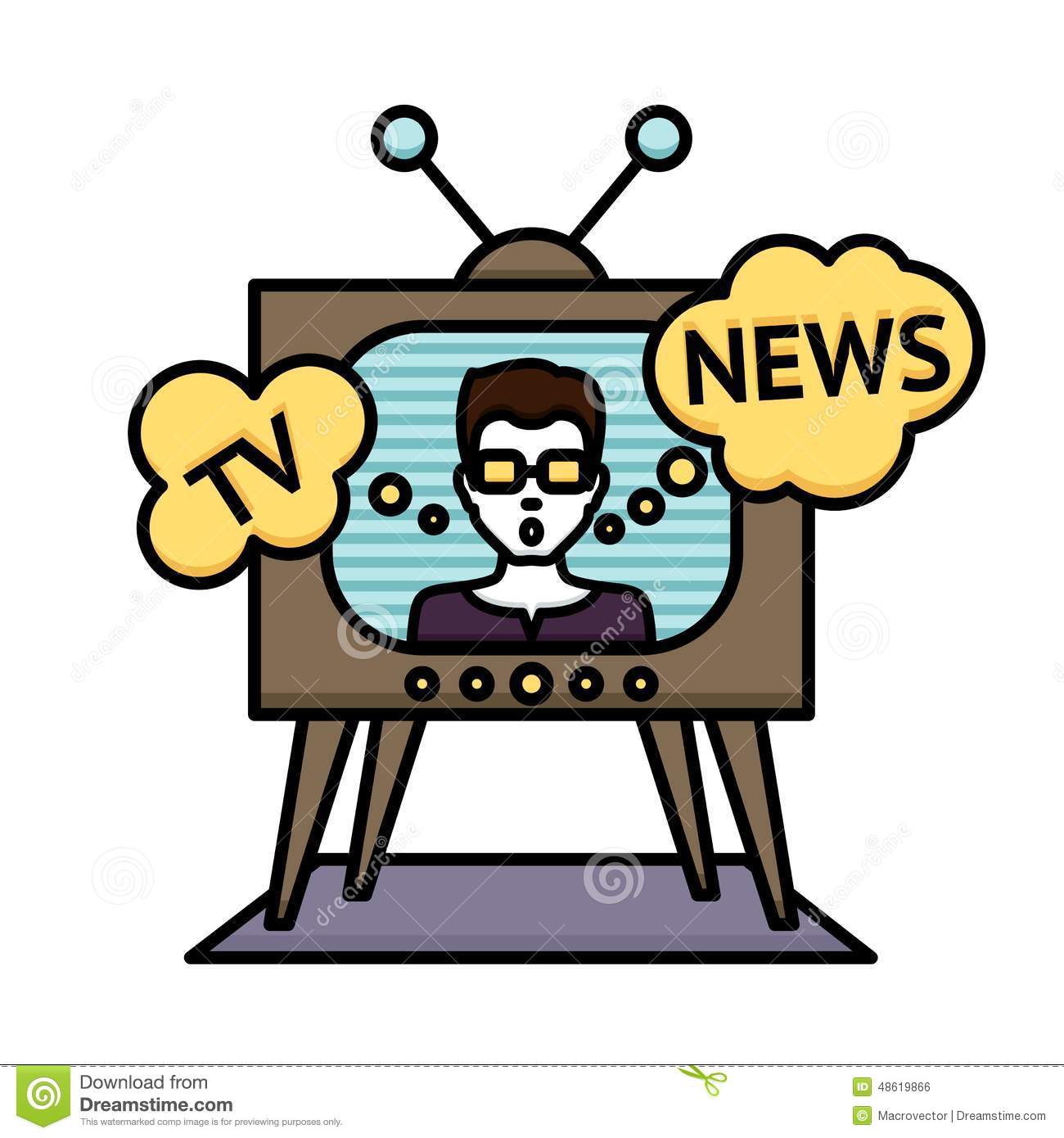 1300x1390 Tv Broadcast Clipart