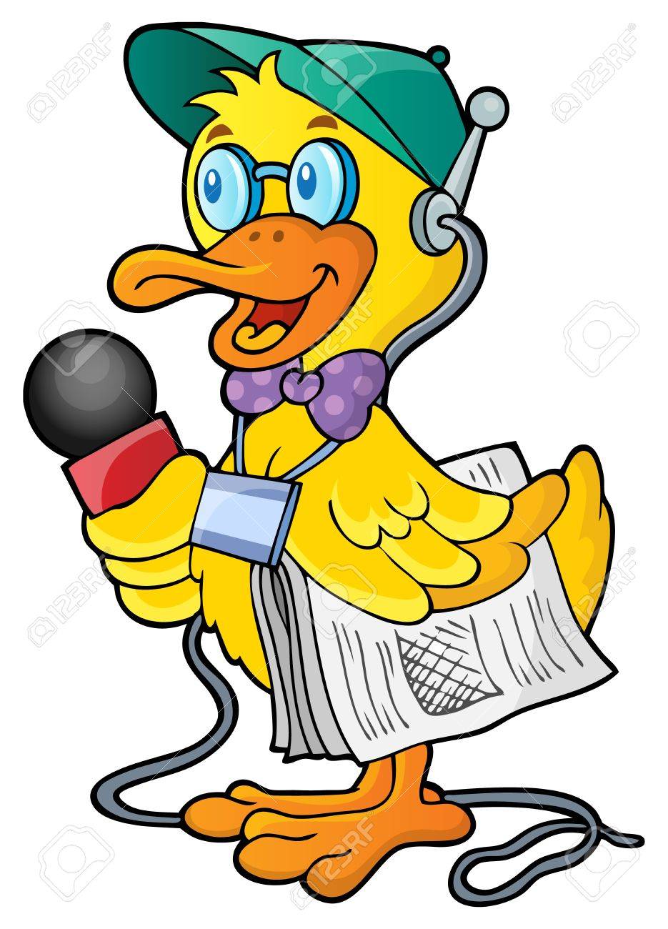 935x1300 Duck Reporter Theme Image Royalty Free Cliparts, Vectors,