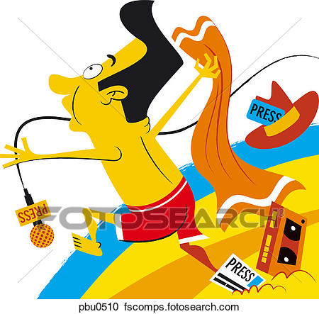 450x443 Stock Illustrations Of A Media Reporter