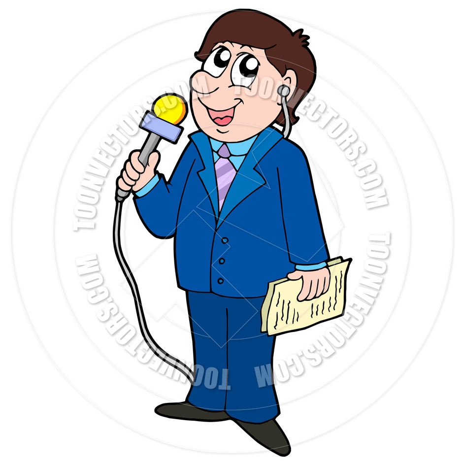 940x940 Cartoon Tv Reporter By Clairev Toon Vectors Eps